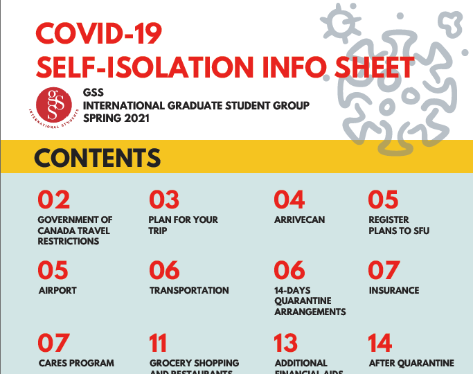 Covid-19 Self-isolation info sheet